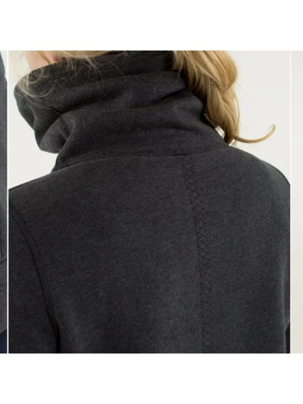 Lululemon Avenue Pullover Heathered Black / Black